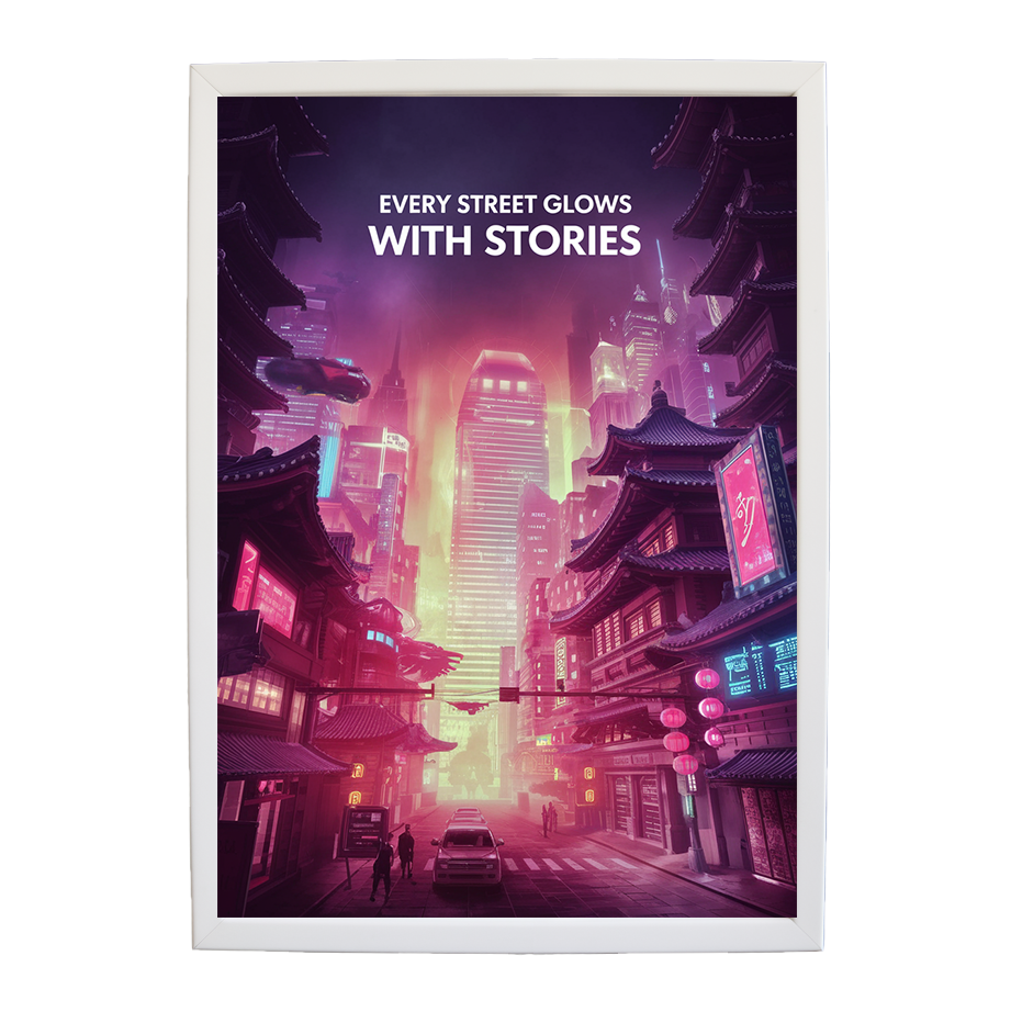 Neon Future - Sci-Fi Cityscape Wall Art